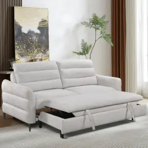 Mirren 3 Seater Sofa Bed - Beige