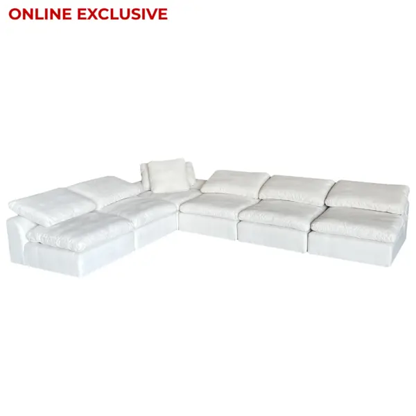 Aza Sectional Corner Sofa - White