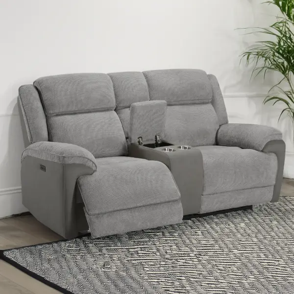 Carrey 2 Seater Power Recliner - Dark Grey