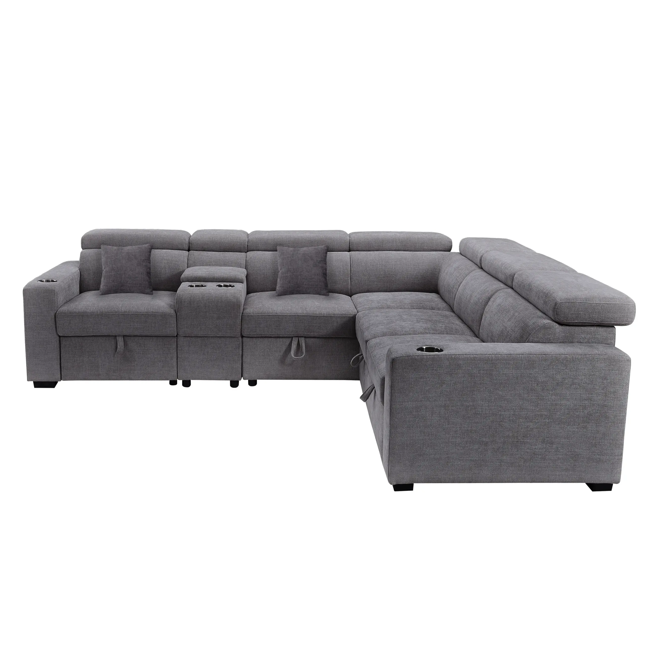 Dolores Left Corner Dark Grey 3 United Furniture