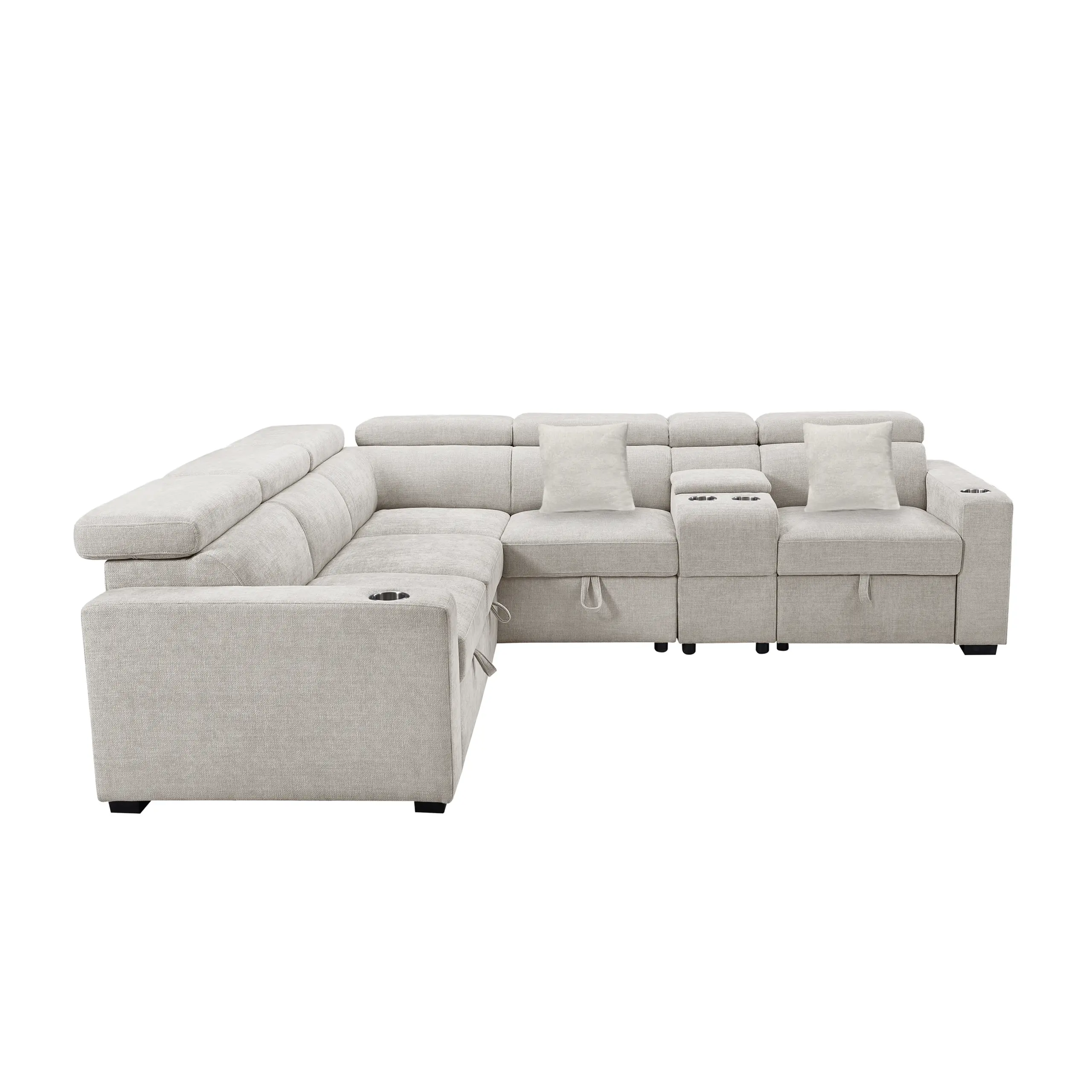 Dolores Left Corner Sofa Grey 1 United Furniture