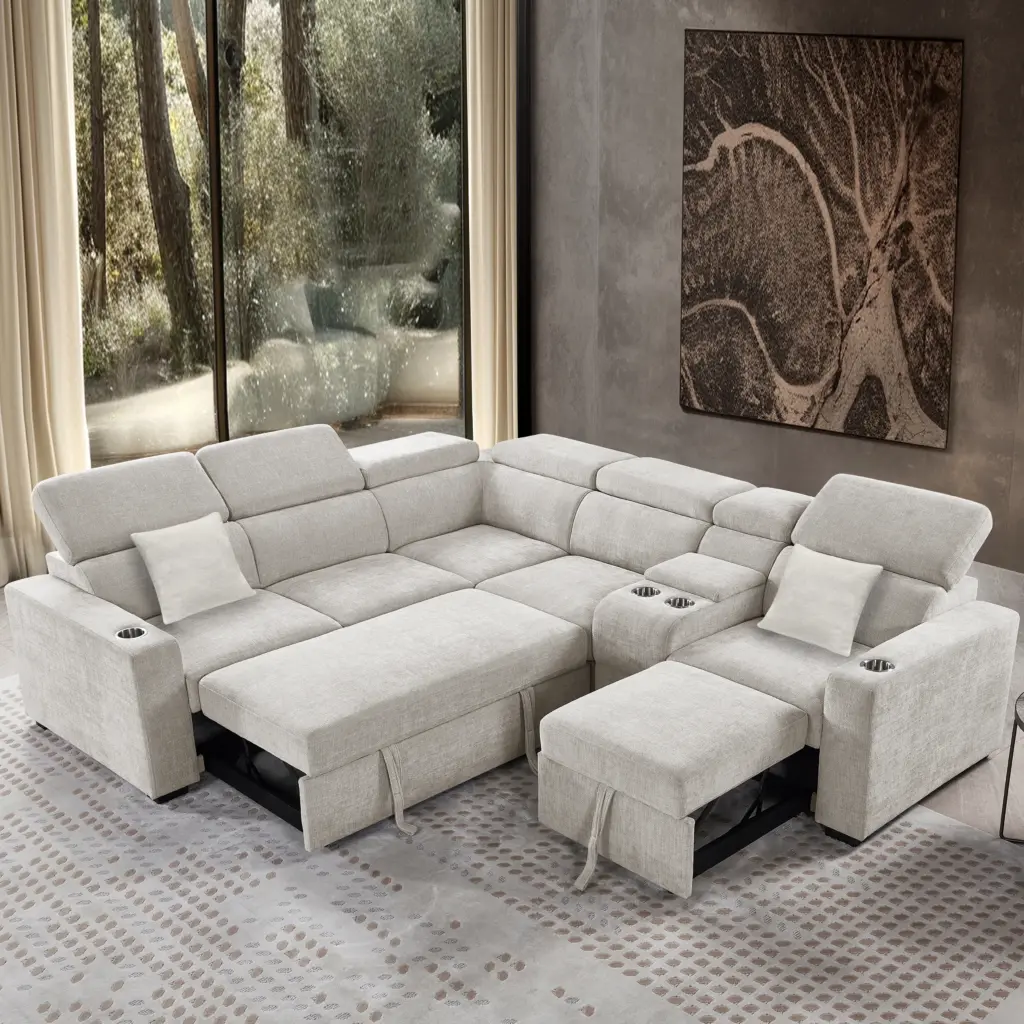 Dolores Left Corner Sofa Grey 4 United Furniture