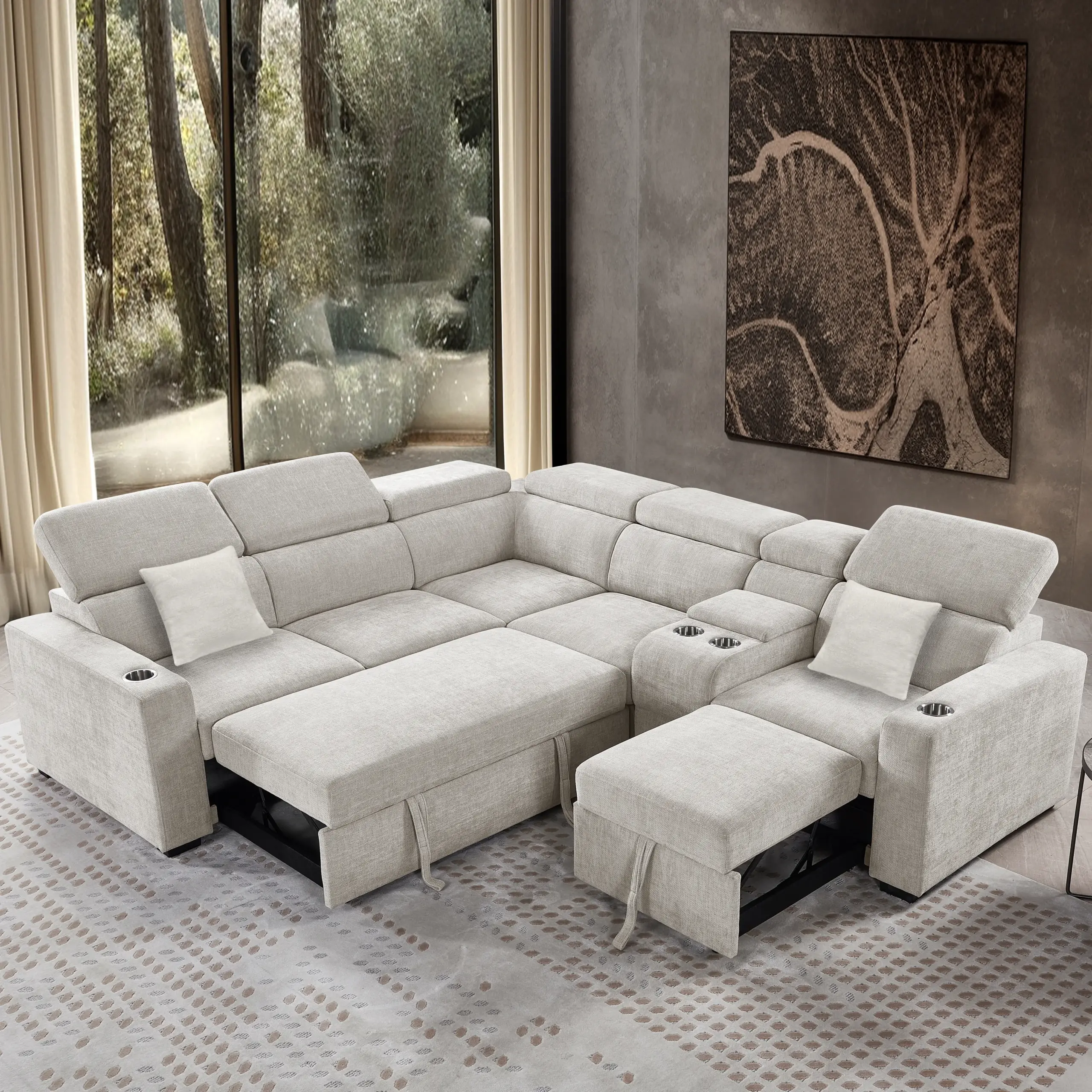 Dolores Left Corner Sofa Grey 4 United Furniture