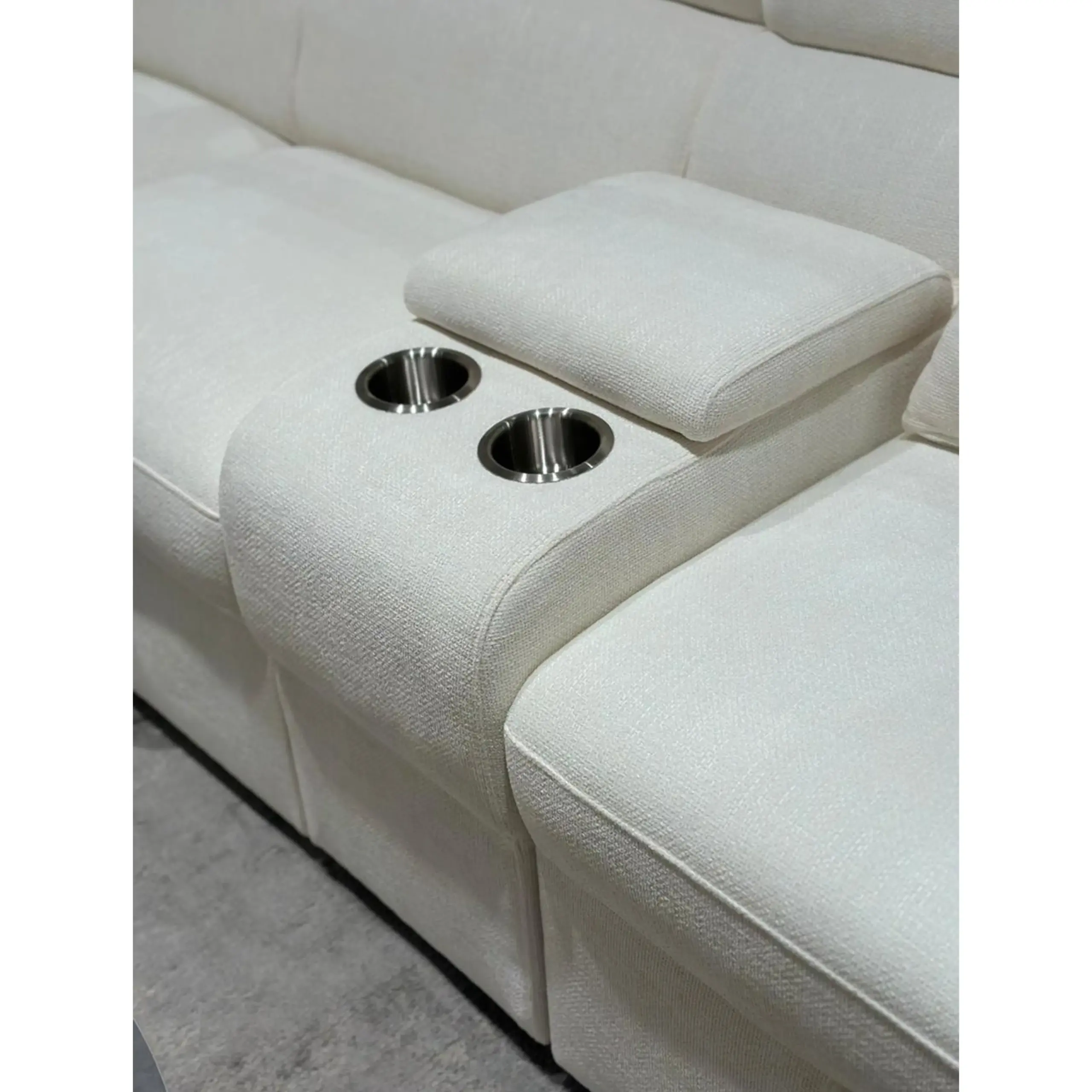 Dolores Left Corner Sofa Ivory 2 United Furniture