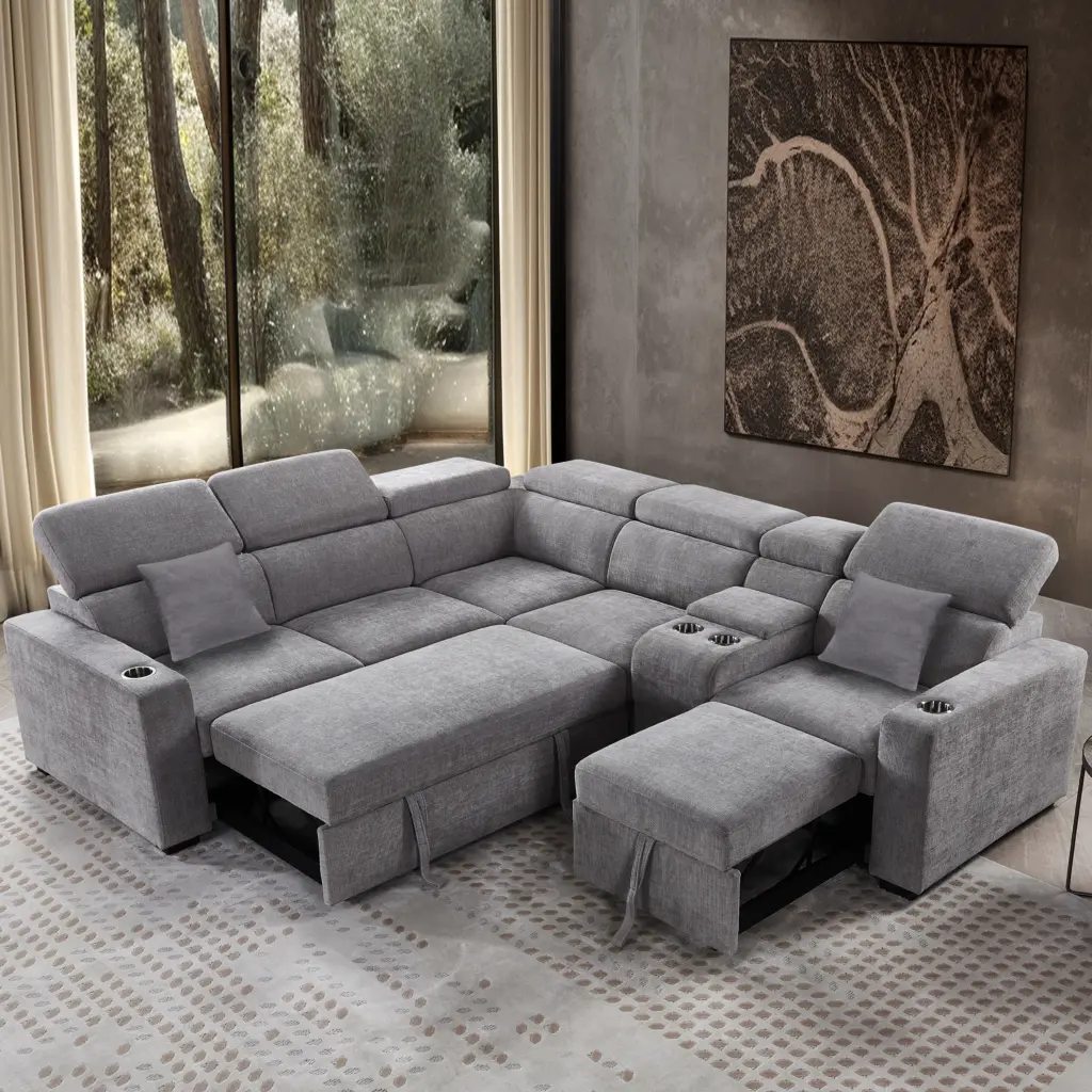 Dolores Right Corner Dark Grey United Furniture