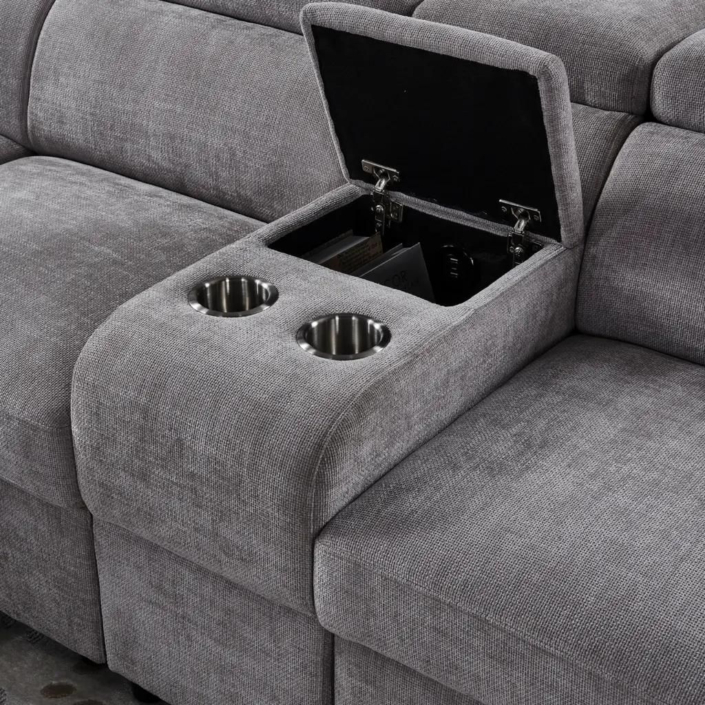 Dolores Right Corner Dark Grey 1 United Furniture