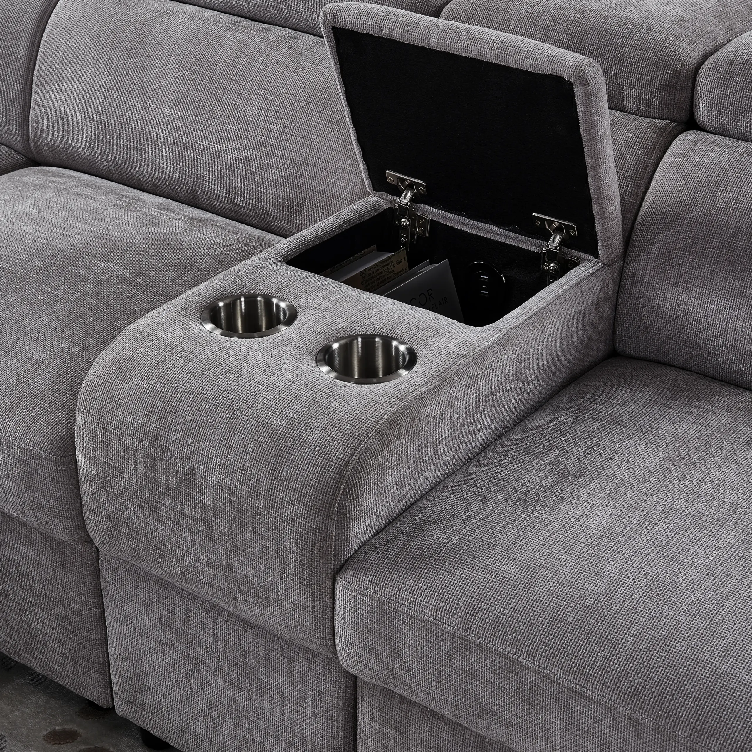 Dolores Right Corner Dark Grey 1 United Furniture