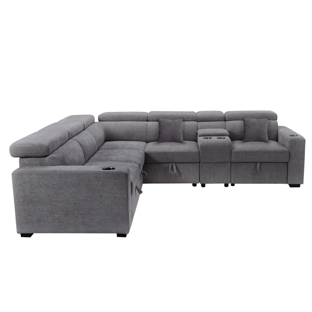 Dolores Right Corner Dark Grey 3 United Furniture