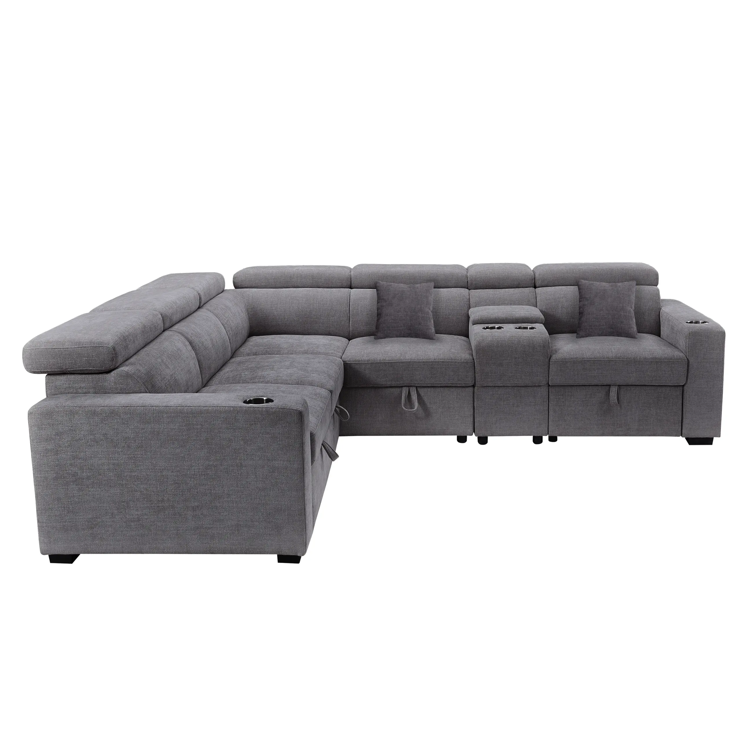 Dolores Right Corner Dark Grey 3 United Furniture