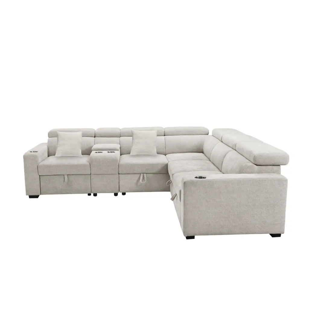 Dolores Right Corner Sofa Grey 3 United Furniture