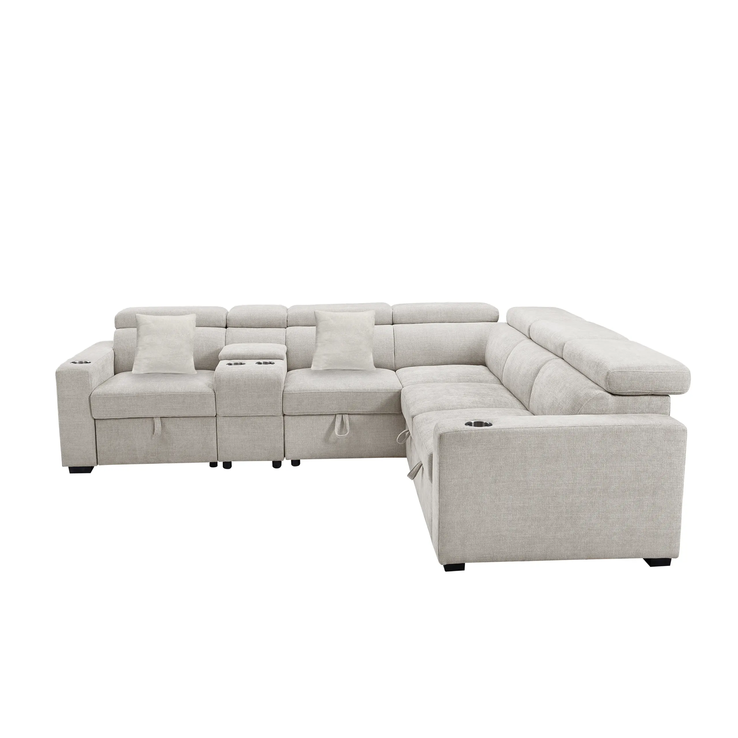 Dolores Right Corner Sofa Grey 3 United Furniture