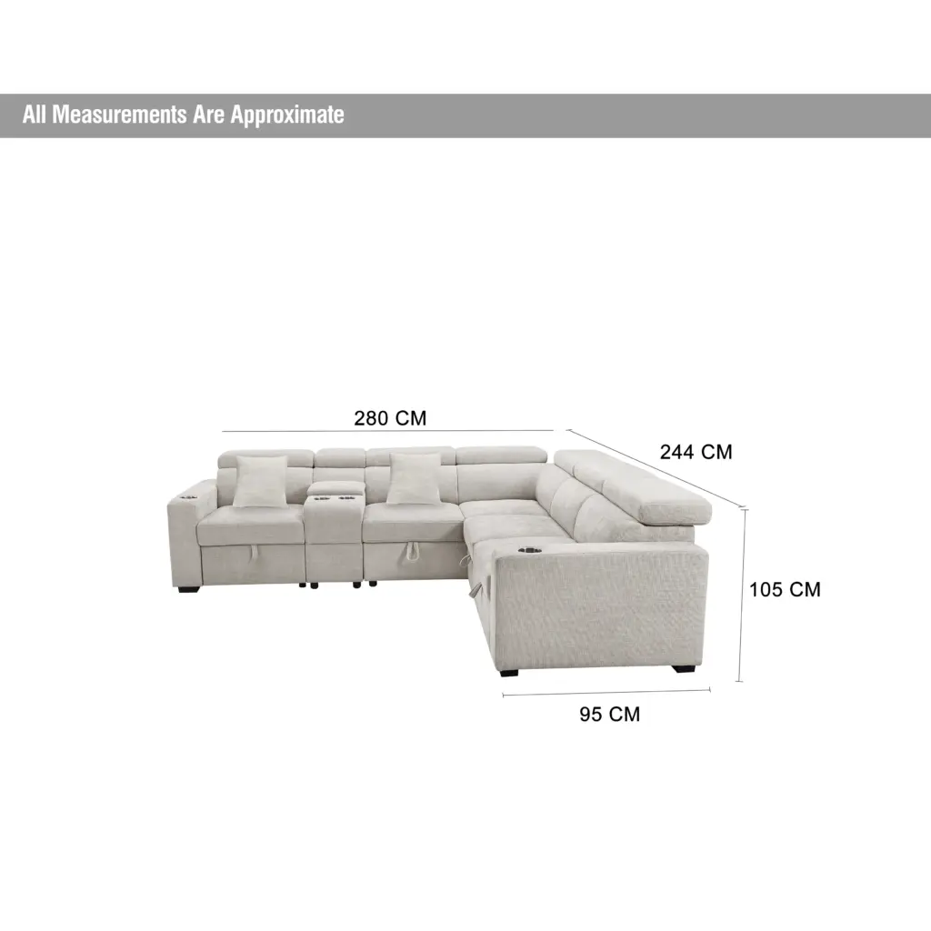Dolores Right Corner Sofa Grey Dim United Furniture