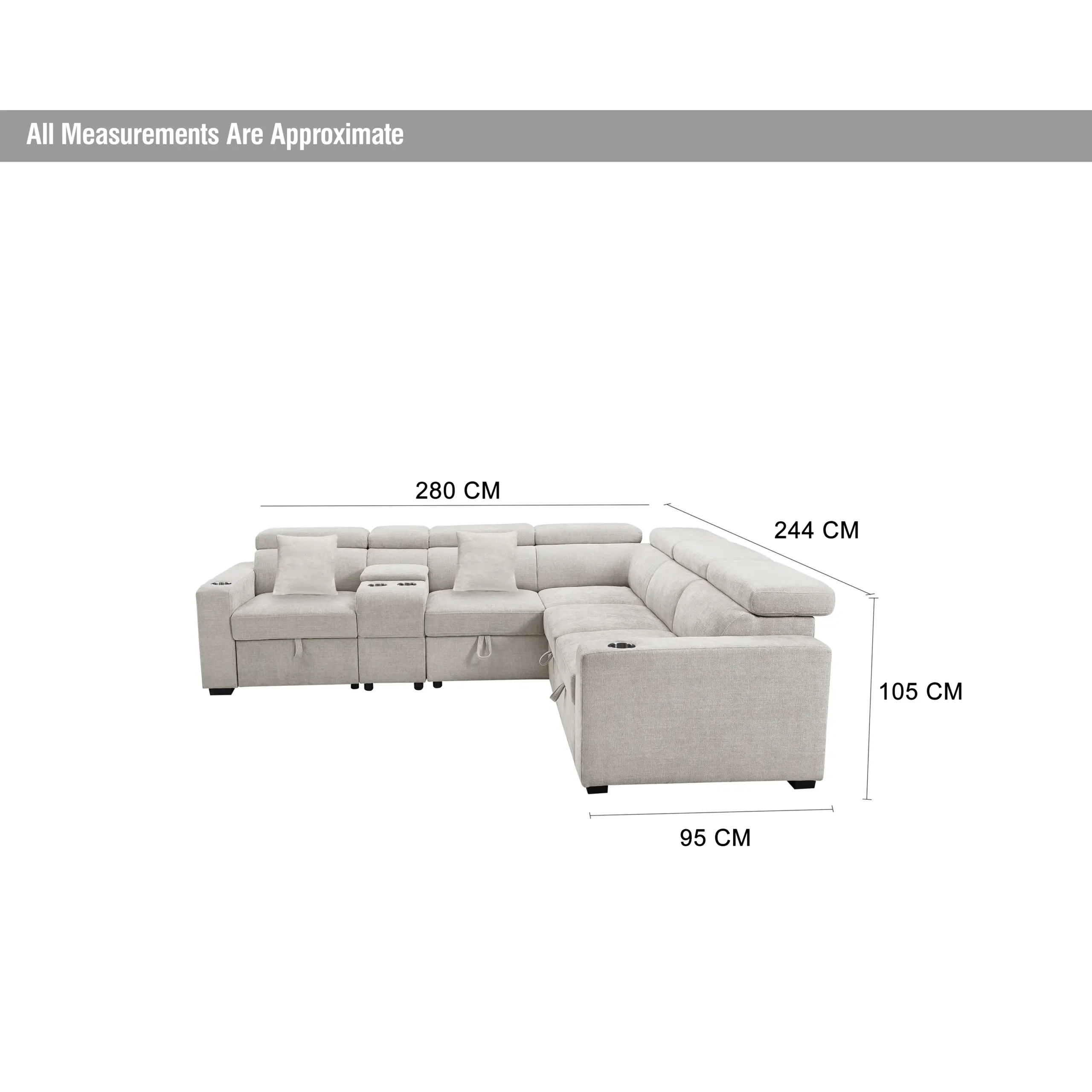 Dolores Right Corner Sofa Grey Dim United Furniture