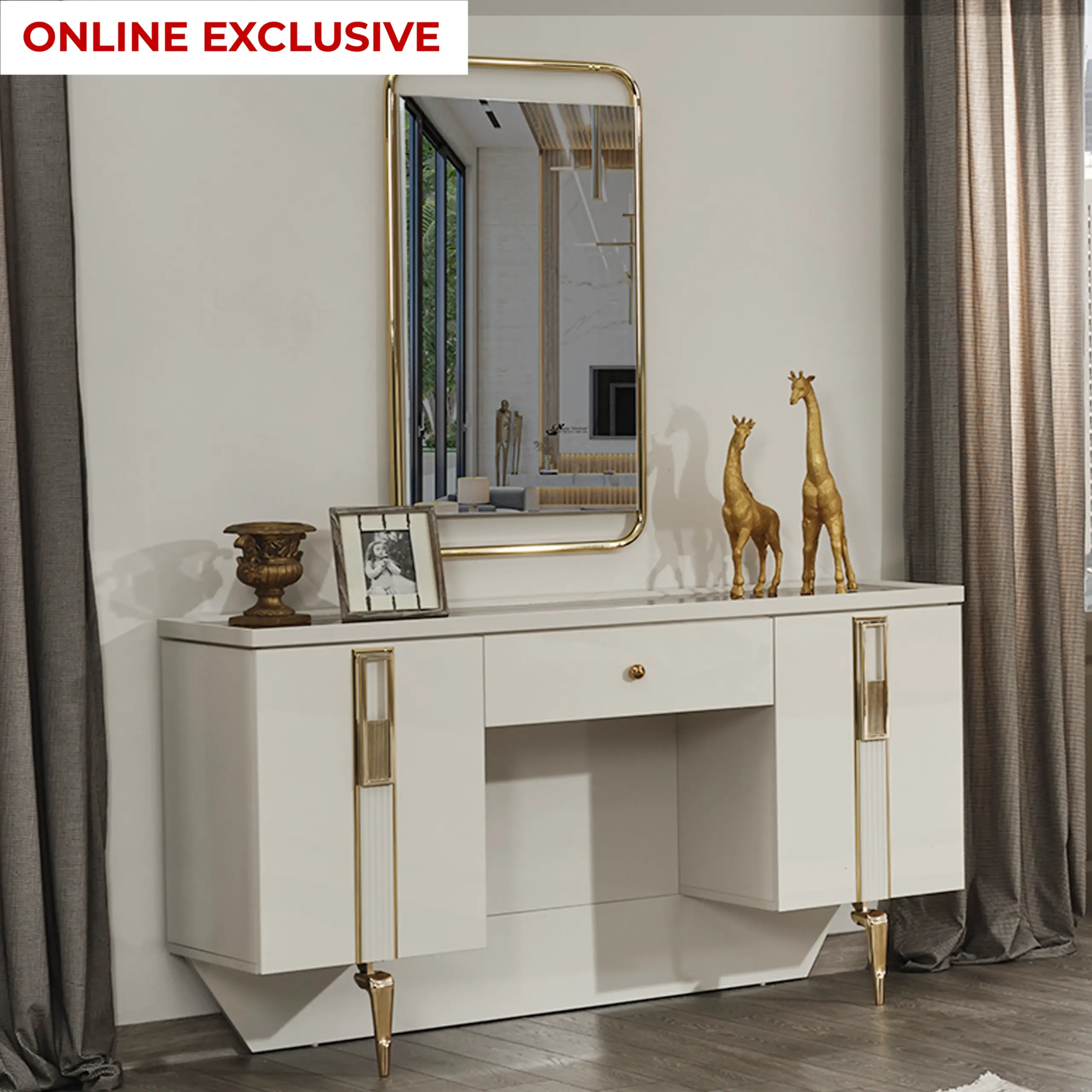 Duru Dresser With Mirror United Furniture