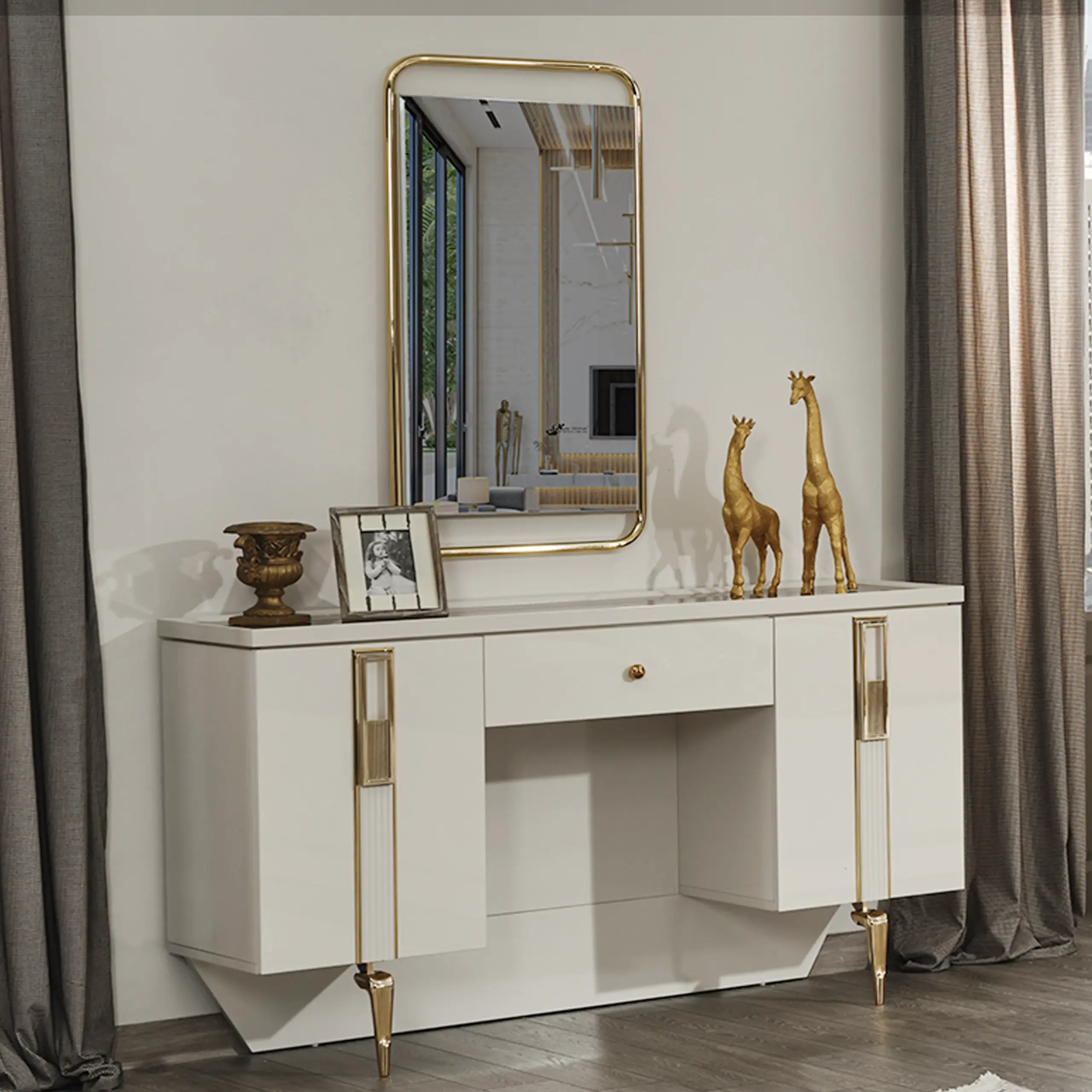 Duru Dresser With Mirror 1 United Furniture