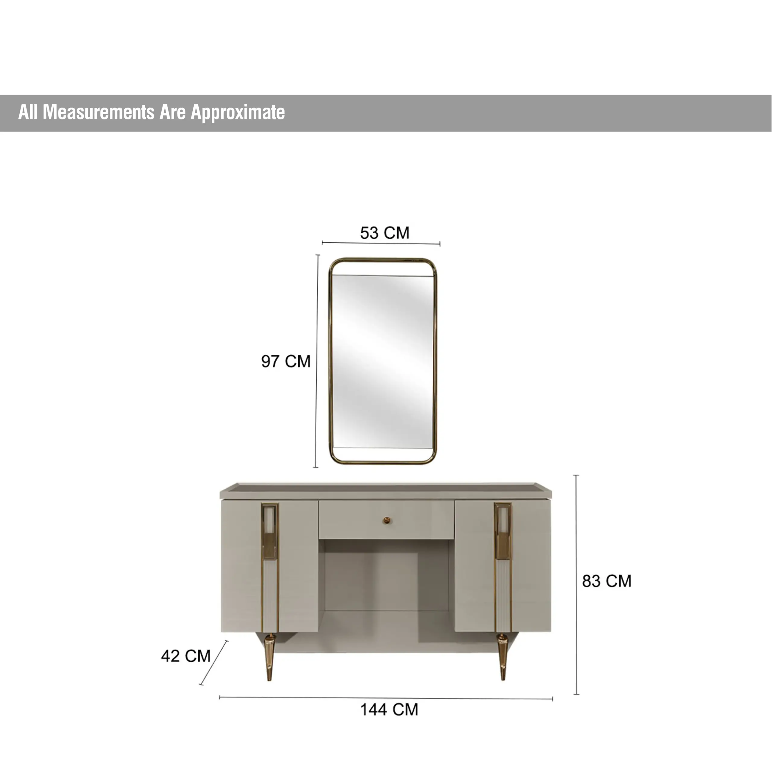 Duru Dresser With Mirror Dim United Furniture