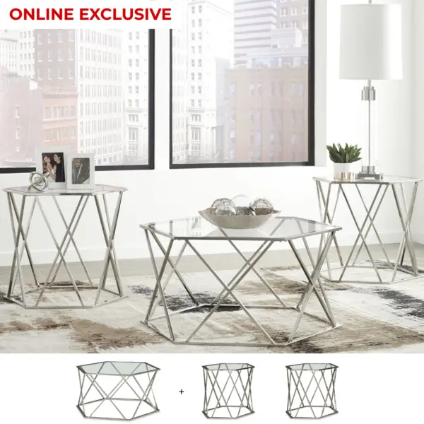 Madanere 3 Pcs. Occasional Table Set
