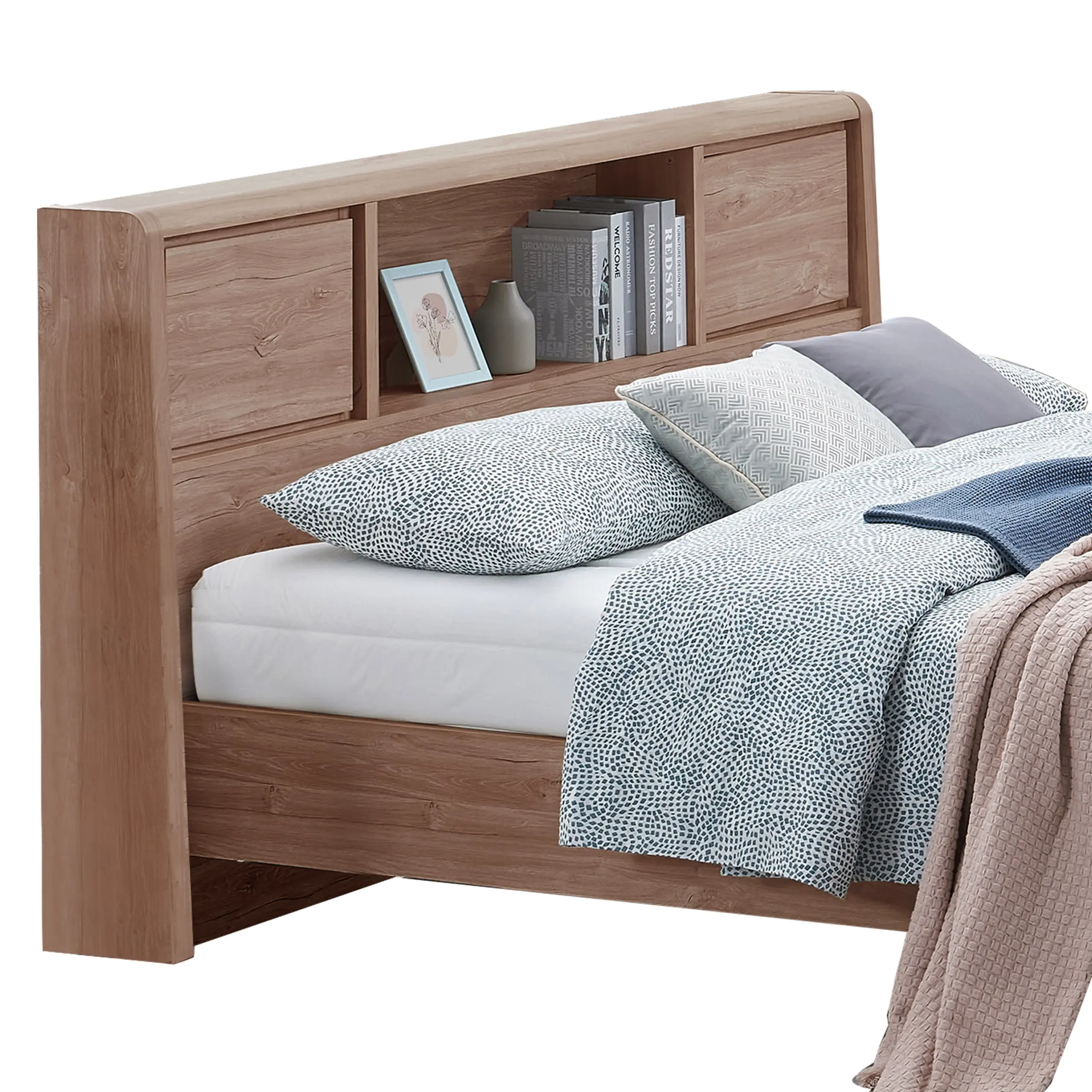Aurora Bed Mocha Oak B United Furniture