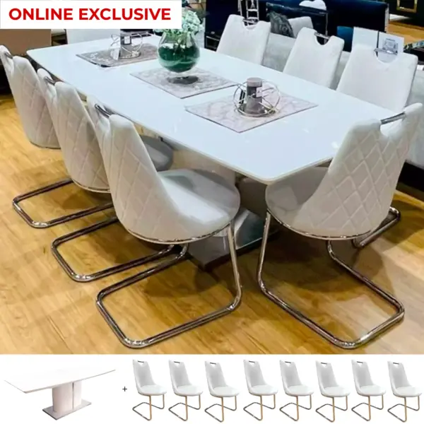 Bagel 8-Seater Extendable Dining Set
