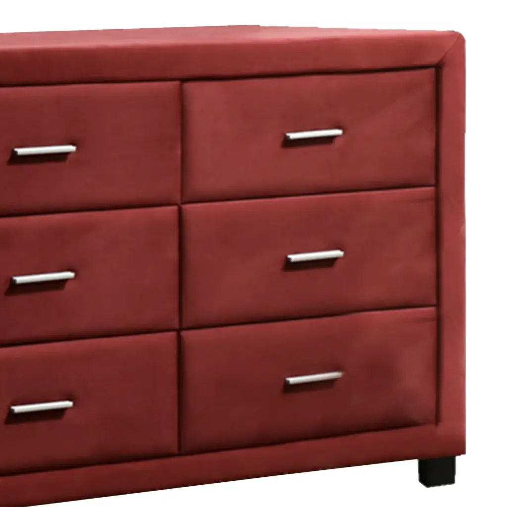 Berg Dresser Maroon 2 United Furniture