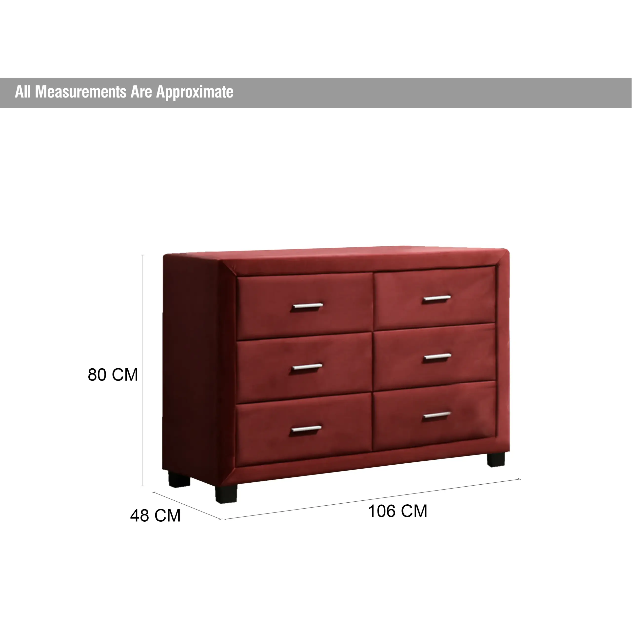 Berg Dresser Maroon Dim United Furniture