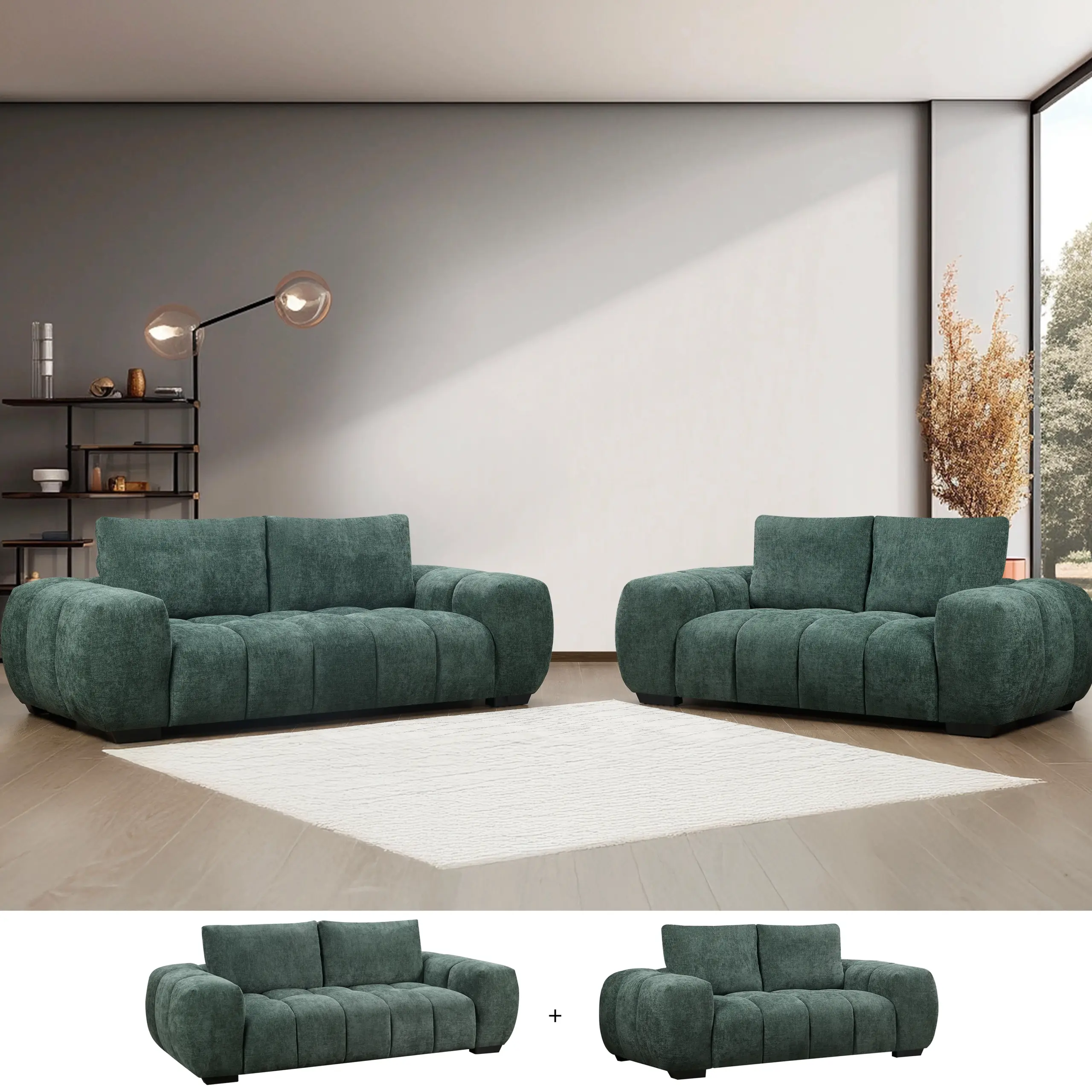 Dakota Sofa Set 32 Green C United Furniture