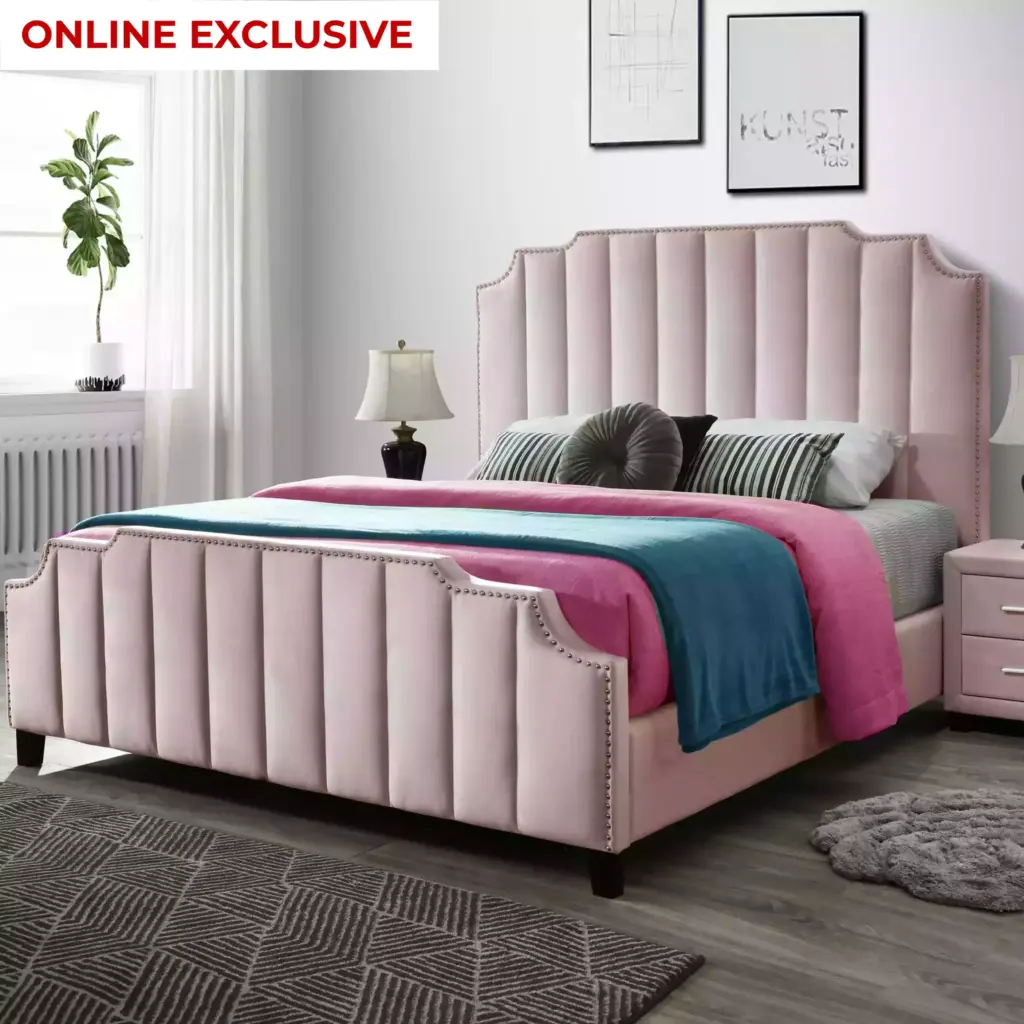 Eden King Blush Pink United Furniture