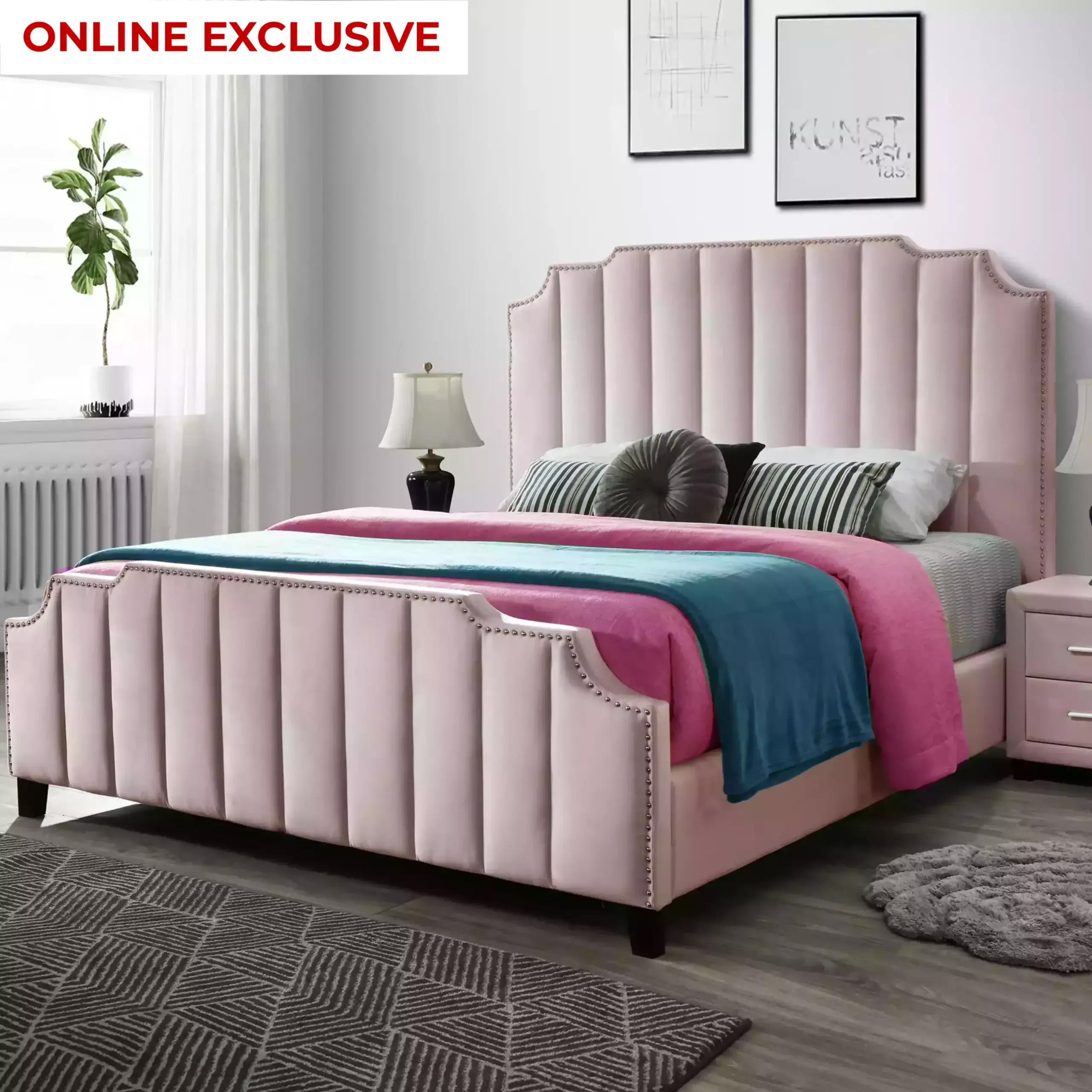 Eden King Blush Pink United Furniture