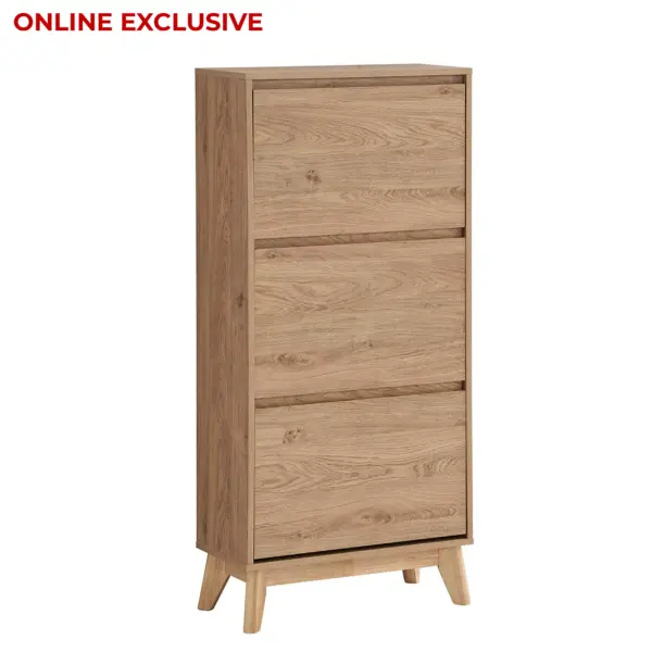 Hoobro Shoe Cabinet - Brown