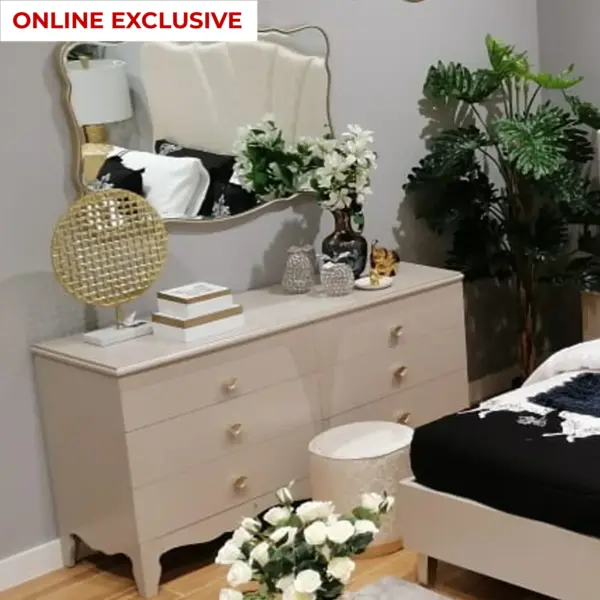 Rihana Dresser with Mirror and Stool