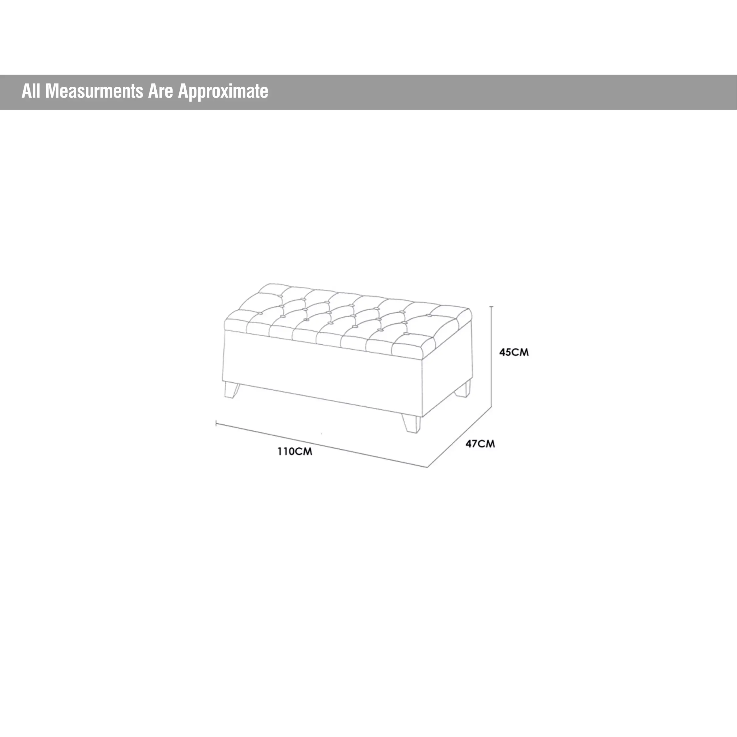 Sama Small Storage Bench Dim United Furniture