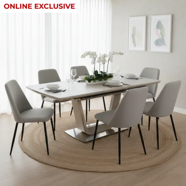 Brick Extendable Dining Table