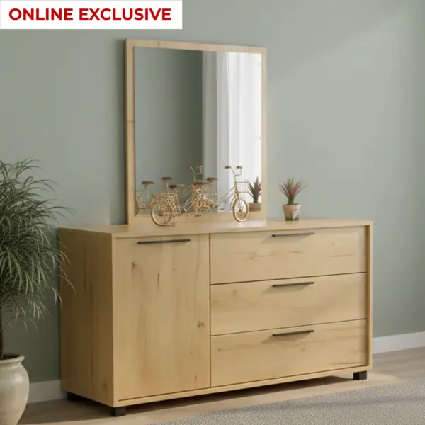 Country Dresser with Mirror