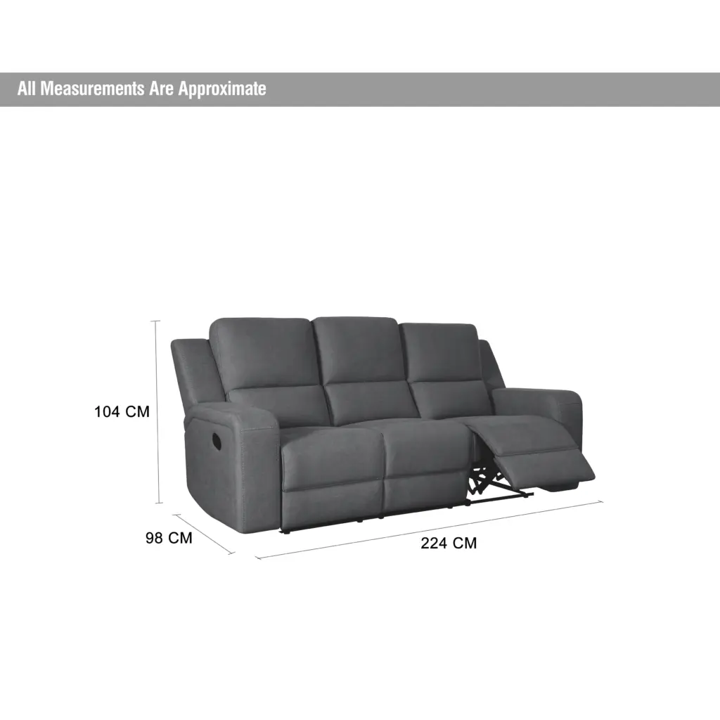 Harington 3seater Charcoal 9 Dim United Furniture