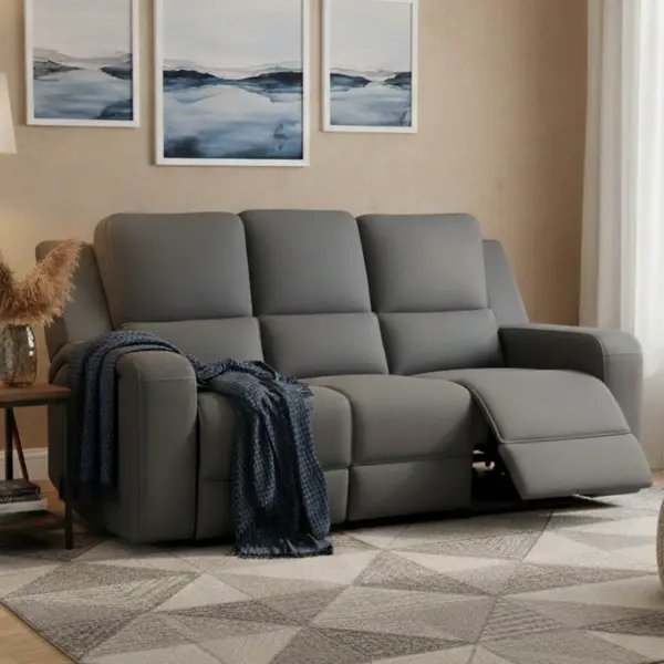 Harington 3 Seater Recliner - Charcoal