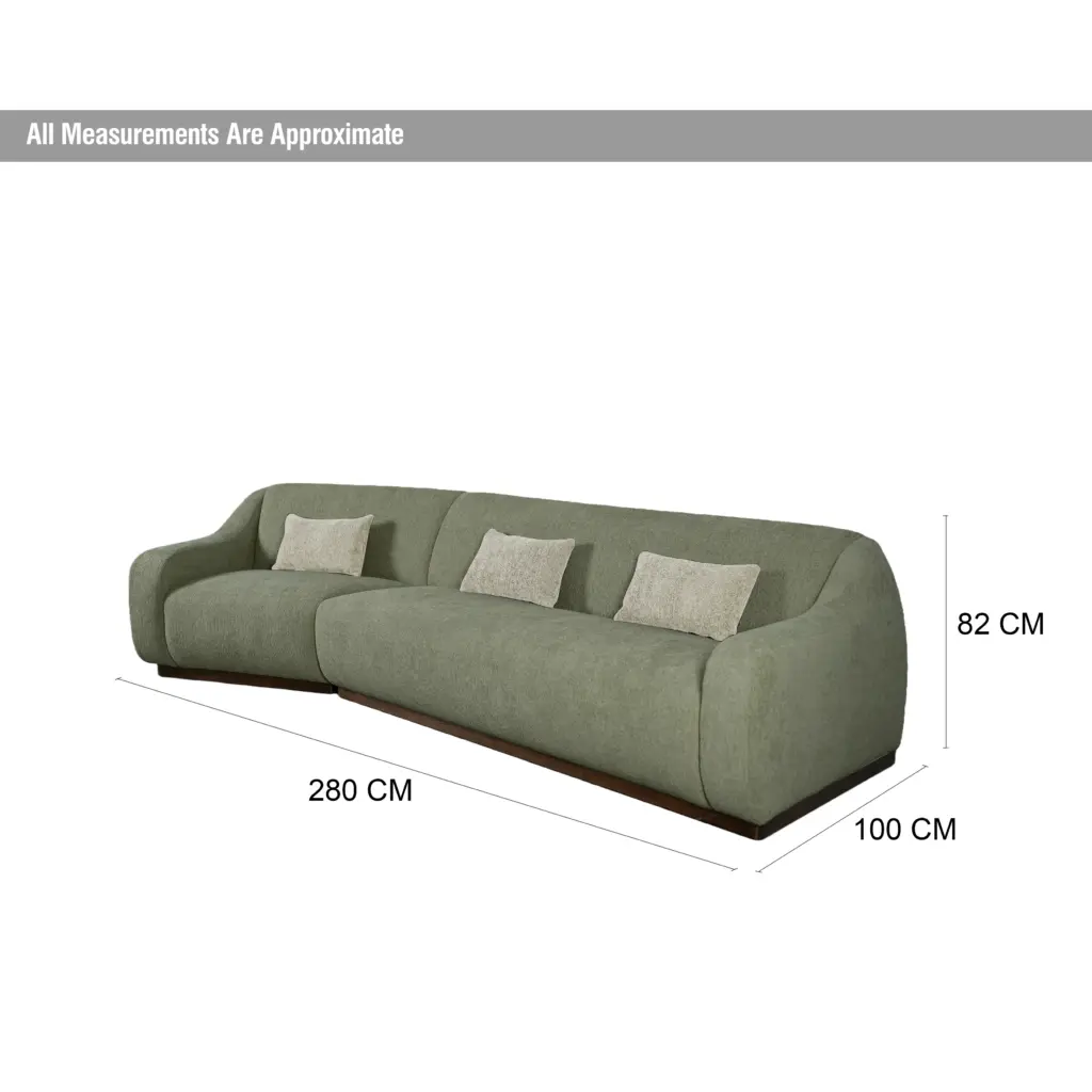 Nex Right Cornersofa Olivegreen Dim United Furniture