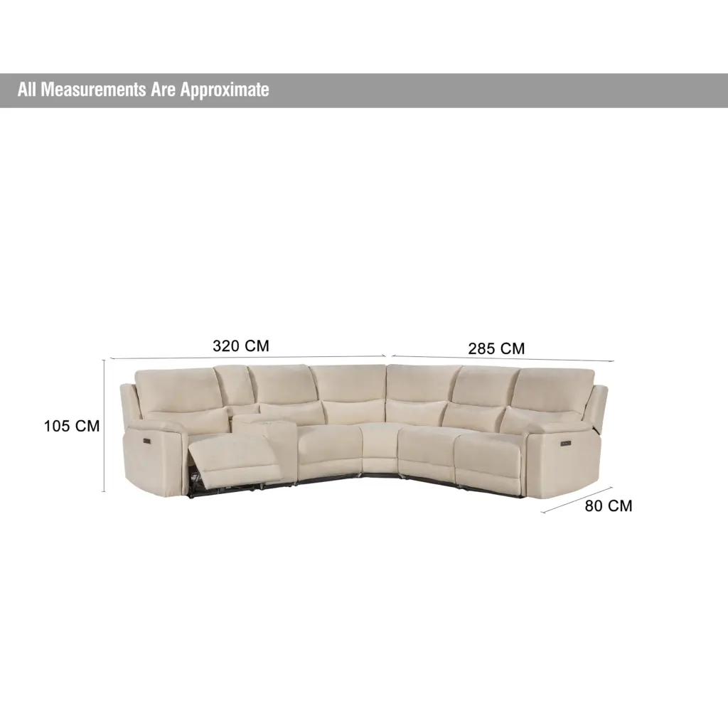 Shailene Corner Sofa Beige Dim 1 United Furniture