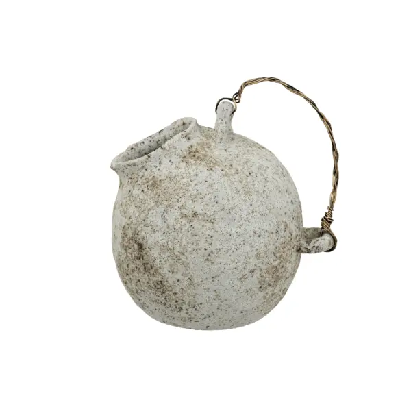 Hand-Pulled Decorative Jug With Wire Handle (C8514)