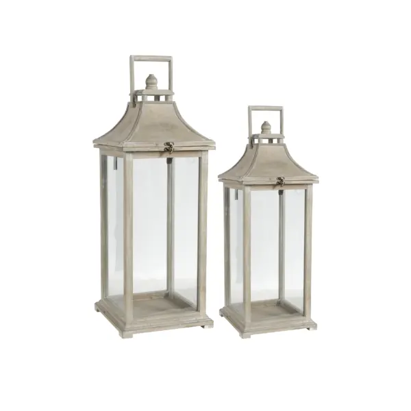 Ivona Garden Natural Lantern Set of 2 (32324)