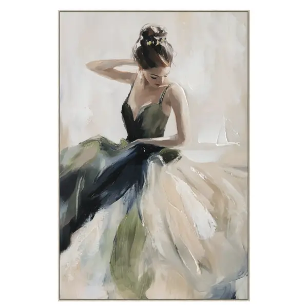 Woman In A Flowing Gown Acrylic Canvas (VP8599N2)