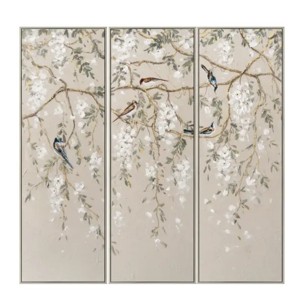 Branch W/Birds Acrylic Canvas (W2B37146)