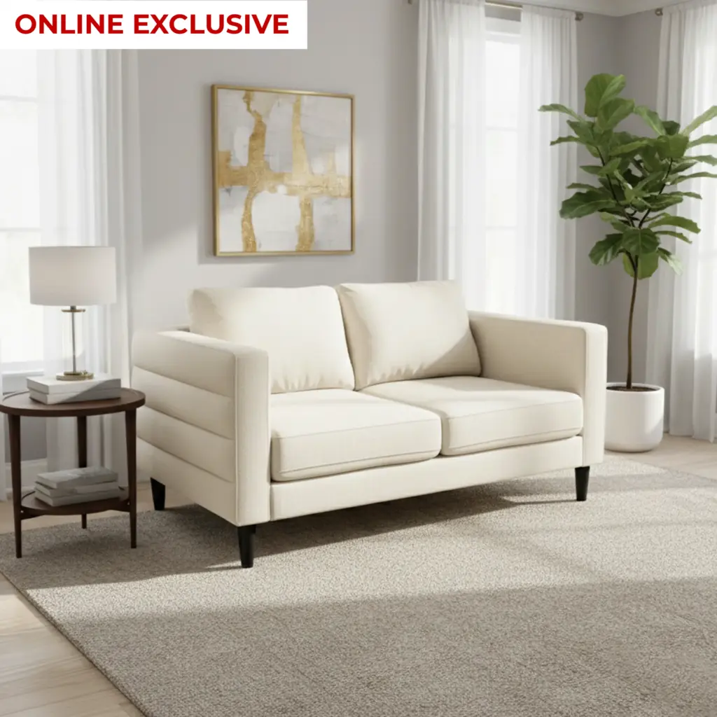 Ploush 2 Seater Beige Oe United Furniture