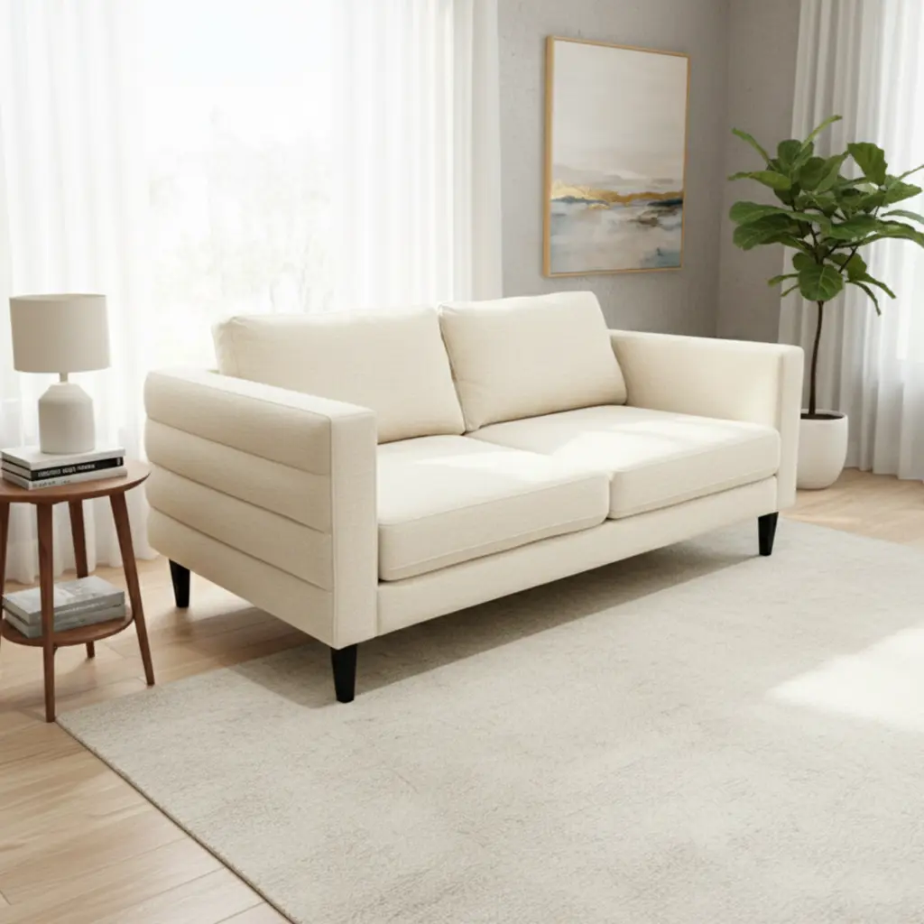 Ploush 3 Seater Beige United Furniture