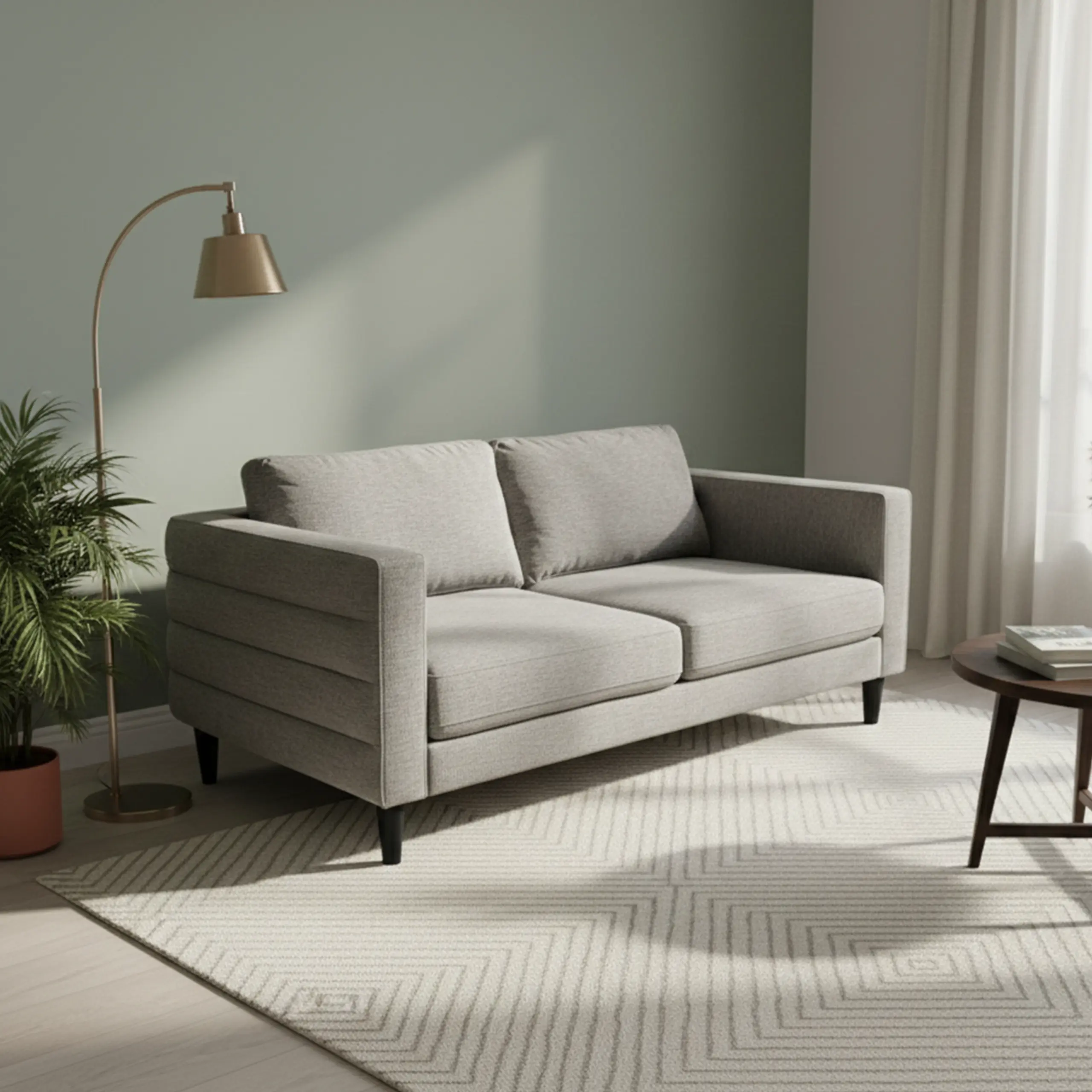 Ploush 3 Seater Grey United Furniture