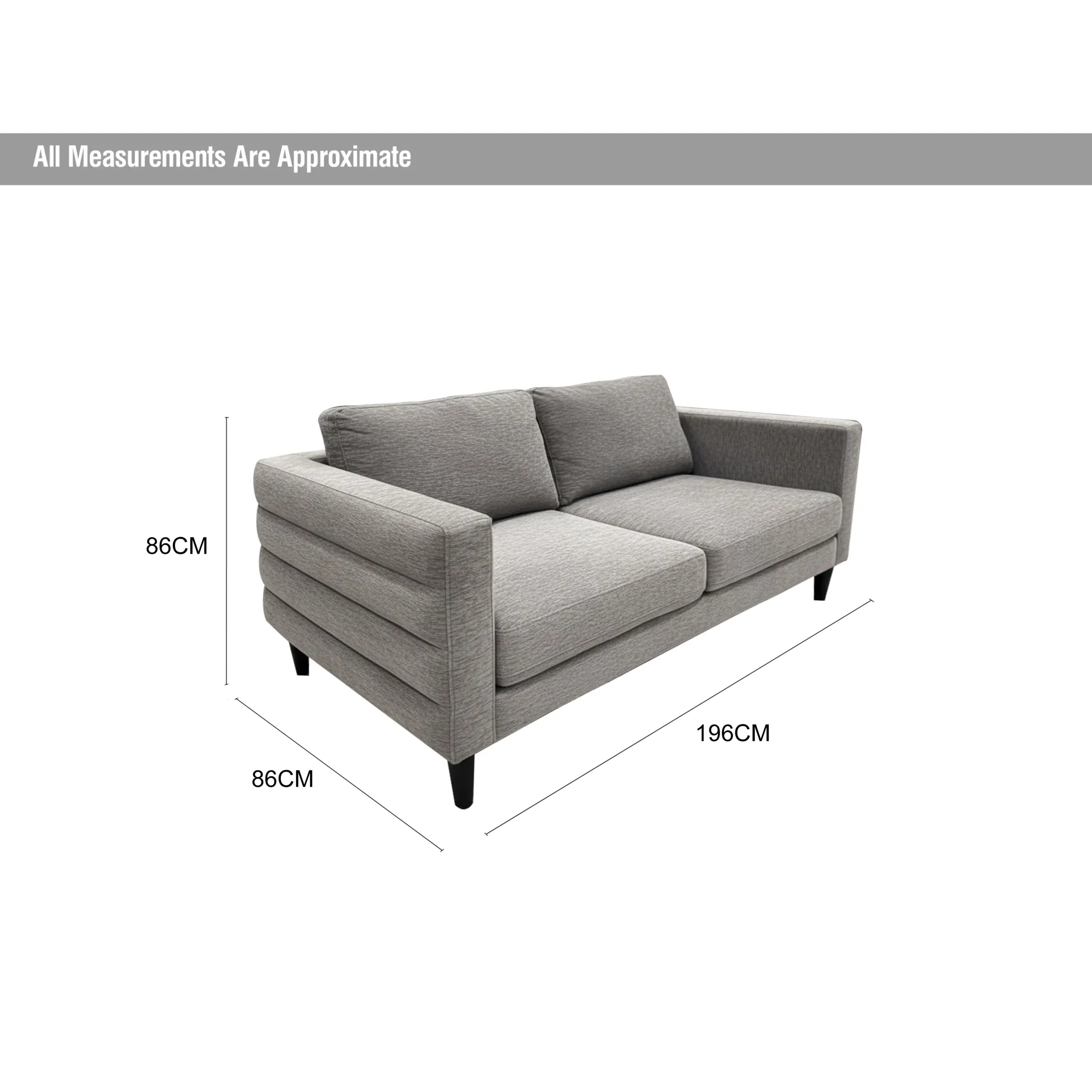 Ploush 3 Seater Grey Dia1 United Furniture