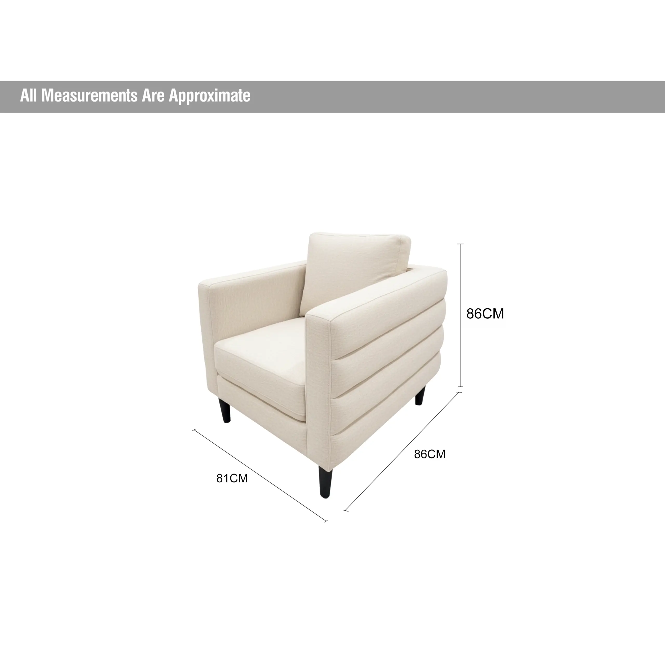 Ploush Single Seater Beige Dia 1 United Furniture
