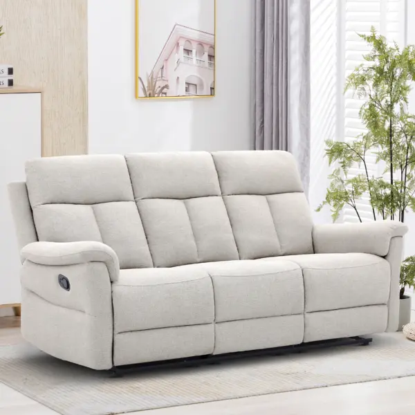 Colorado 3 Seater Recliner - Beige