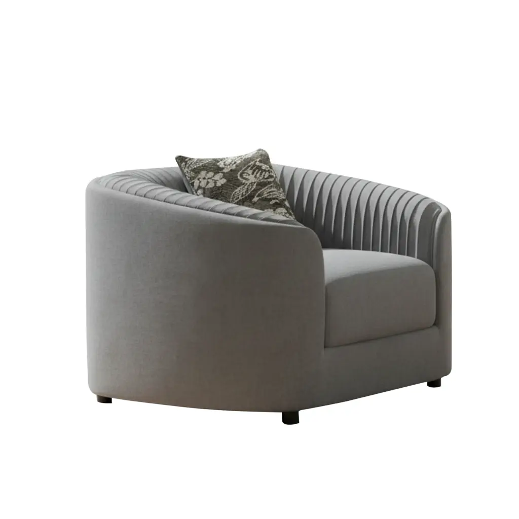 Diwan Single Chair Grey 2 United Furniture
