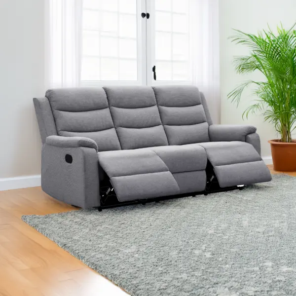 Aurelia 3 Seater Recliner - Grey