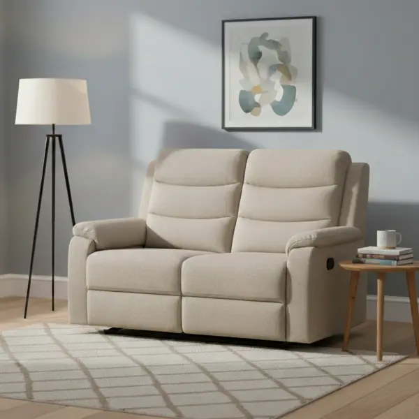 Aurelia 2 Seater Recliner - Light Brown